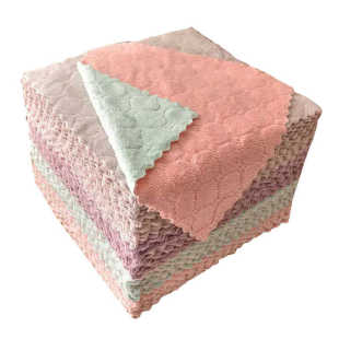 双面加厚珊瑚绒家用百洁布不沾油懒人抹布厨房洗碗刷碗巾吸水清洁