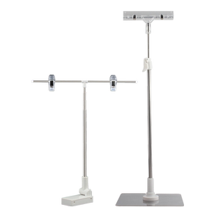 T型海报架POP海报纸桌面支架L型夜市摆摊超市立式价格展示架广告落地展架可伸缩夹子磁吸底座台式KT板海报杆