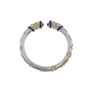 足银9999吉言卷草纹戒指女纯银实心描金雕刻银指环国风女友礼物