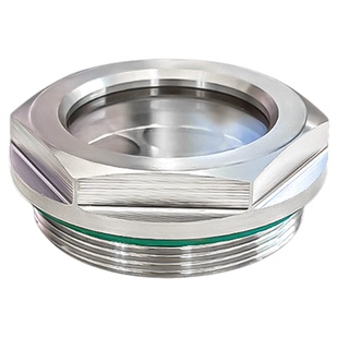 不锈钢油镜油窗316液位观察指示器304六角油标观测孔视窗耐温定制