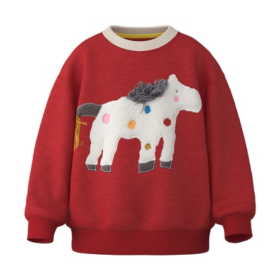 papa爬爬冬季儿童卫衣童加绒加厚