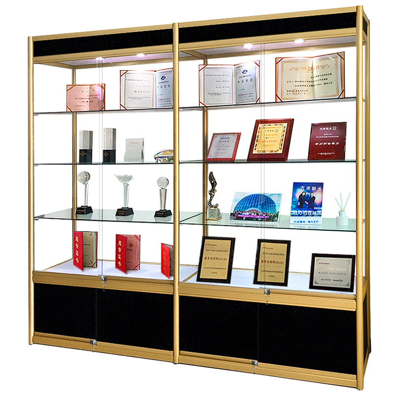 荣誉证书奖杯奖牌展柜办公室礼品陈列柜产品展示架样品展示柜玻璃