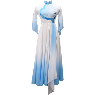 古典舞蹈服女飘逸生如夏花剧目服民族演出服装民间大摆裙艺考定制