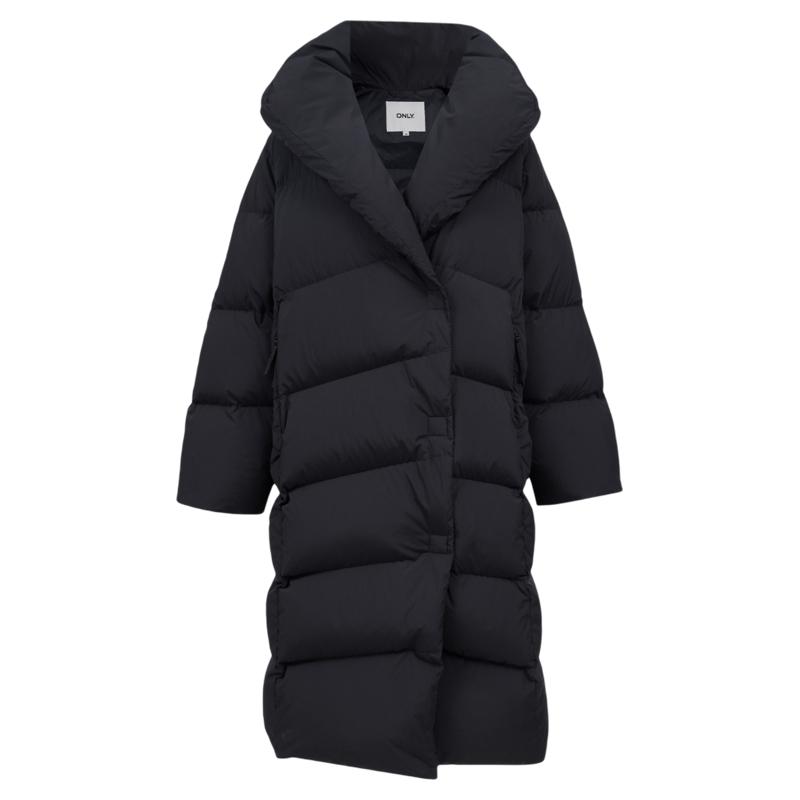 ONLY90白鸭绒茧型纯色长款羽绒服