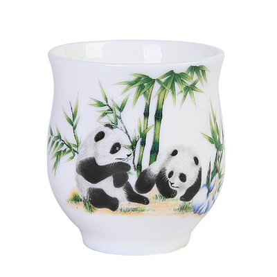 静之自然羊脂玉瓷品茗主人茶杯