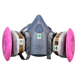 3m防尘防毒面罩7502配6001滤盒2091CN滤棉KP100防电焊烟玻璃纤维