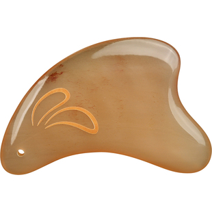 西溪子天然羊角可爱小兔子面部美容按摩板头部经络白水牛角梳子女