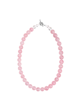 微合天然粉水晶项链女款