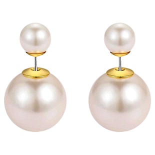 赵露思同款前后两戴施家珍珠耳环女秋冬轻奢高级感925纯银针耳饰