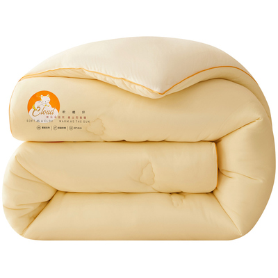 红豆大豆纤维被子冬被针织棉被芯宿舍单人学生春秋加厚保暖空调被