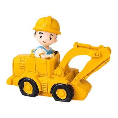 工程车推土机生日派对蛋糕装饰