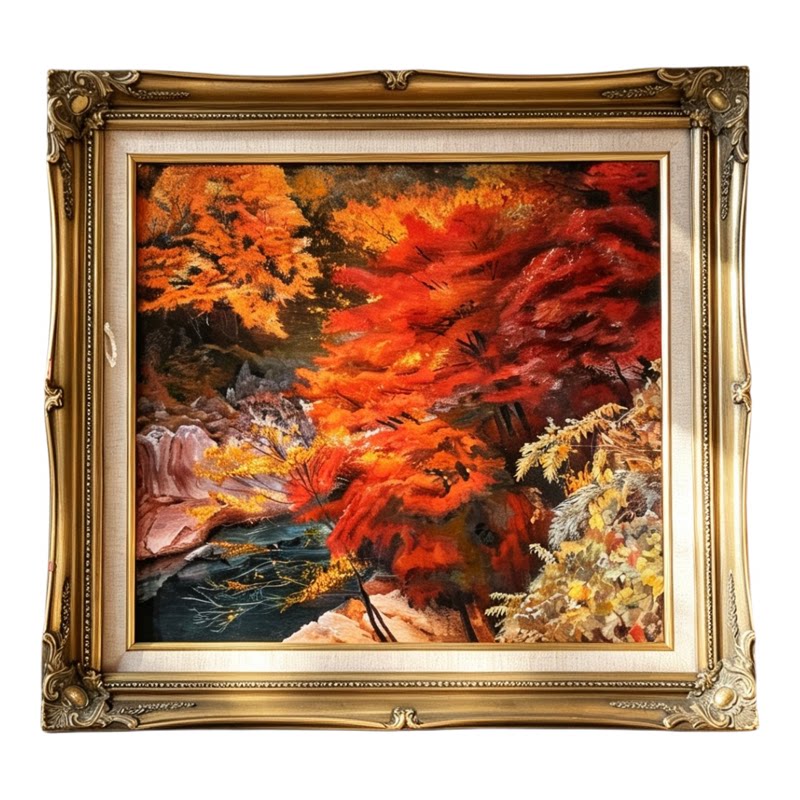 印象派秋日风景手绘油画