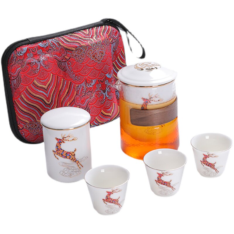 陶瓷便携式随身复古风旅行茶具