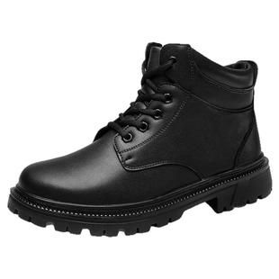 强人3515羊毛棉鞋男冬季高帮皮鞋加绒加厚保暖大棉鞋男真皮棉皮鞋