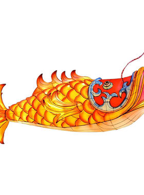 豫园大尾巴挂鱼网红斗鱼发光灯笼