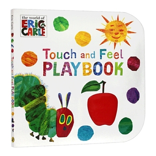 卡尔爷爷儿童形状数字启蒙触摸书 英文原版绘本 Eric Carle Touch and Feel Playbook 张湘君 好饿的毛毛虫 英文版进口英语书籍