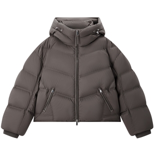 【商场同款】太平鸟火山岩发热龟背羽绒服女保暖羽绒衣A1ACF4412