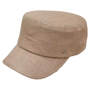 新款春夏薄款亚麻软顶短檐棒球帽子女韩版休闲百搭鸭舌帽男马术帽