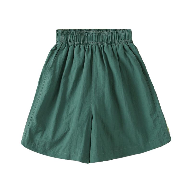 松紧腰阔腿裤女大码胖mm夏季新款宽松高腰外穿居家运动休闲短裤子