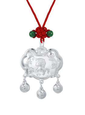 马年爆款长命锁！足银带证书