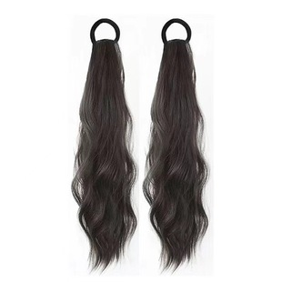 假发马尾辫子女长发麻花辫自然编发绑带式低扎元气甜妹微卷双马尾