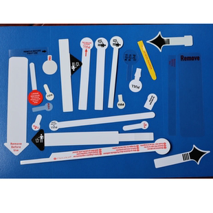 25X10印字纽扣电池隔断隔离挡片玩具超薄绝缘盒子条透明PET塑料垫