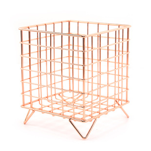 铁艺收纳架创意桌面收纳盒大容量收纳筐宿舍杂物整理化妆品储物盒