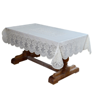 桌布日系pvc餐桌布防水防油免洗桌垫蕾丝长方形塑料茶几桌布台布