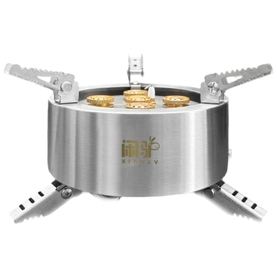 闲驴五头户外便携卡式气炉猛火炉