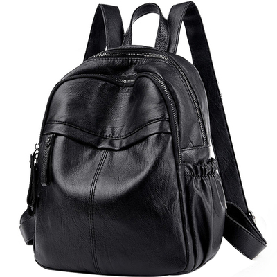 头层牛皮双肩包潮牌袋鼠双肩包女