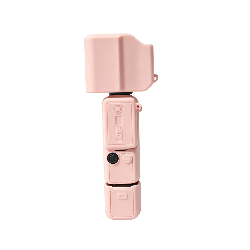 MAMEN 适用于大疆Pocket3/4/4pro保护套 Osmo灵眸口袋相机粉色硅胶套屏幕套标准版全能套装续防刮保护壳