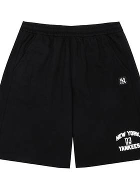 【自营】MLB短裤男裤女裤学院风情侣裤透气运动裤宽松休闲五分裤