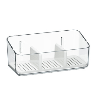 镜柜收纳盒卫生间浴室壁挂盒化妆品粉扑桌面分隔置物架化妆刷盒子