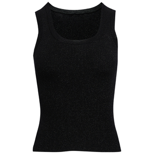 [四季内搭]LANDI三醋酸莱赛尔细闪U型领针织背心内搭女2026春新品