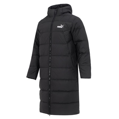 彪马男子长款羽绒服户外连帽外套