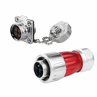 凌科DH20航空插头插座耐高温2 3 4 5 7 9 12 芯金属盖防水连接器