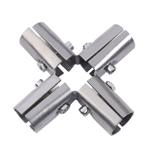 25mm不锈钢管衣柜固定卡扣挂衣杆支架晾衣架配件货架紧固件奈盾