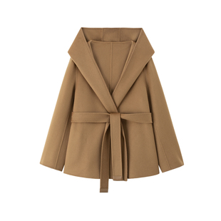 桐乡合盈 100%纯山羊绒大衣2025秋冬季新款毛呢外套宽松短款女