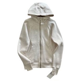 瑜伽服外套女全拉链加绒Scubas卫衣修身连帽衫健身运动上衣25冬款