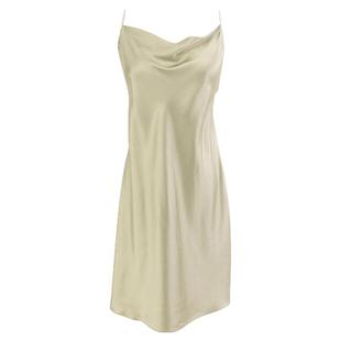 金三塔重磅真丝睡裙性感荡领100%桑蚕丝吊带睡衣女丝绸纯欲风新款