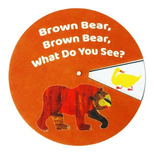 Brown Bear what do you see棕熊你在看什么绘本毛毡转盘早教教具