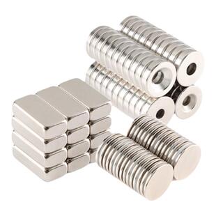 圆形方形磁铁强磁吸铁器强力高强度钕磁钢小磁铁石贴片吸铁石带孔