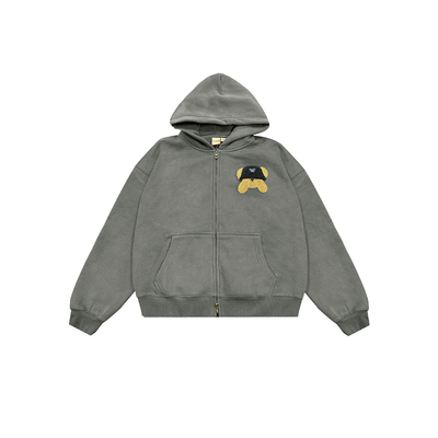 LALABOBO毛织帽小熊开衫卫衣