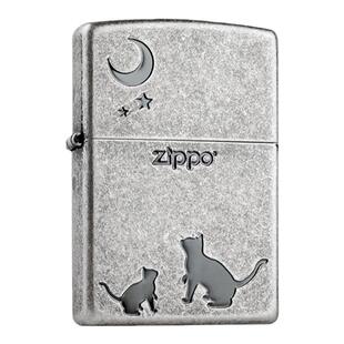 官方zippo芝宝煤油打火机zipper仿古银喵望星空zbt-3-148b定制zip