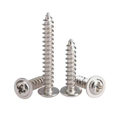 高强度镀镍圆头带垫自攻螺丝钉