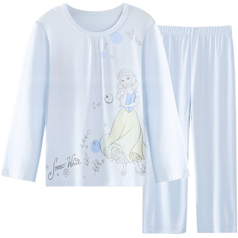 加厚莫代尔家居服女童圆领睡衣