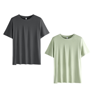 轩靓【两件装】小冰T睡衣男士上衣莫代尔夏季T恤速干短袖吸湿凉感