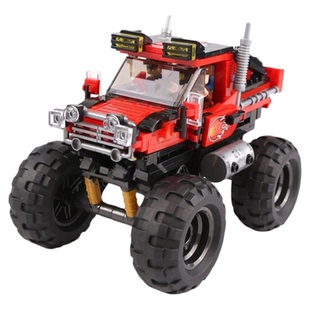 拼图拼搭大脚怪巨轮越野汽车跑车模型拼装中国积木男孩玩具03025