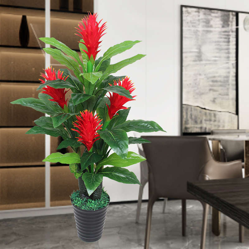 简约风假花仿真花摆设绿植客厅装饰大盆栽摆件仿生植物大厅落地式