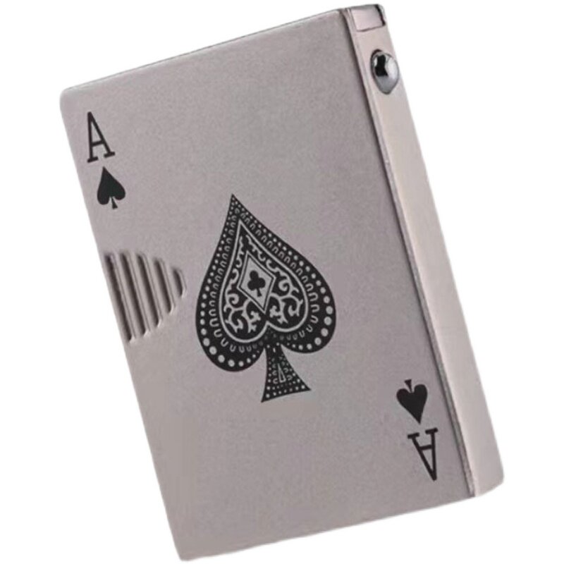 金色扑克牌打火机抖音同款防风